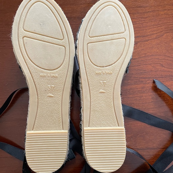 Maslinda Black Ankle Tie Espadrilles - Picture 3 of 4